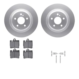 R1 Concepts WDTH1-63024 Brake Rotors - Carbon Coated W/ Euro Ceramic Pads & Hdw